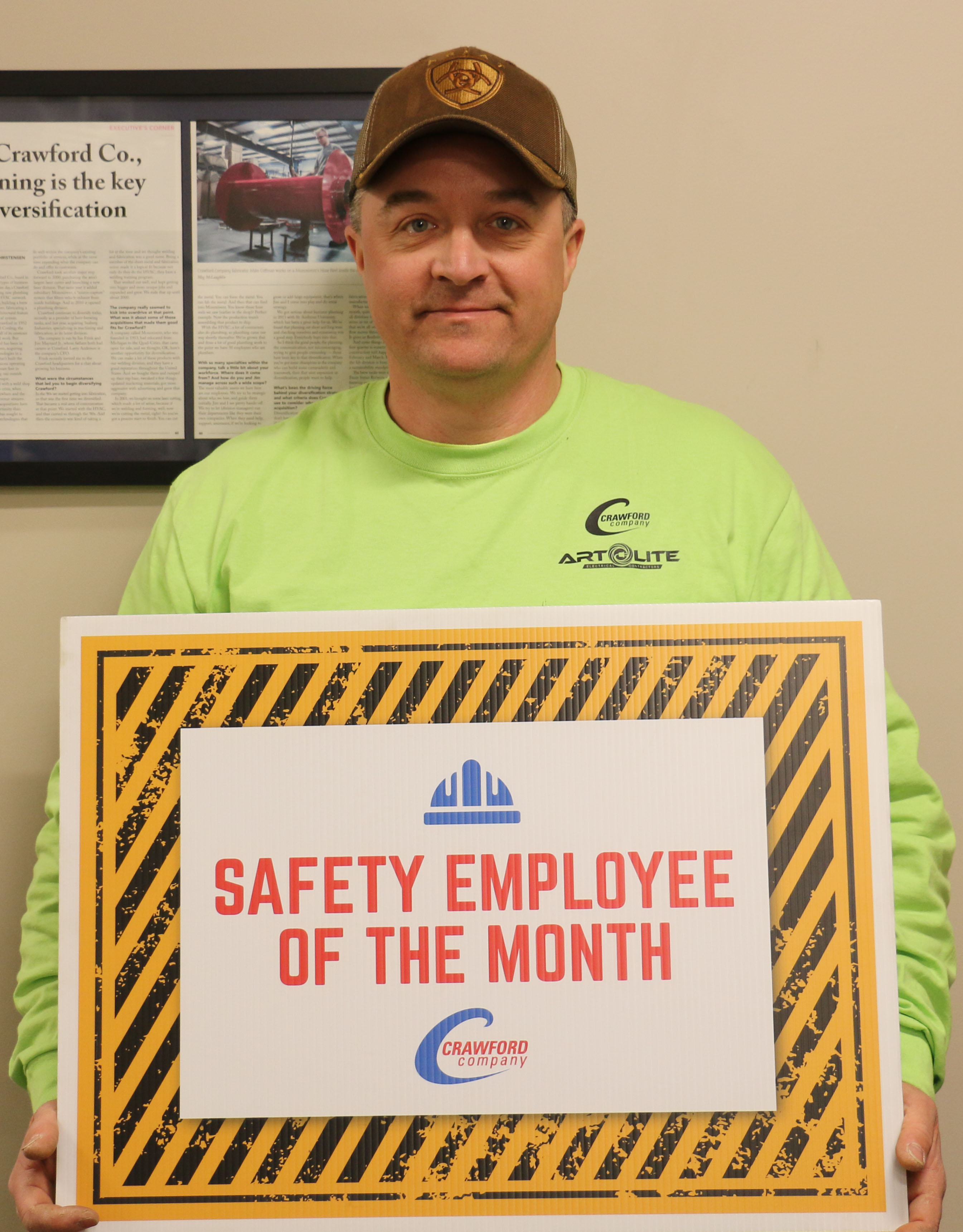 Travis petersen march safety award recipient